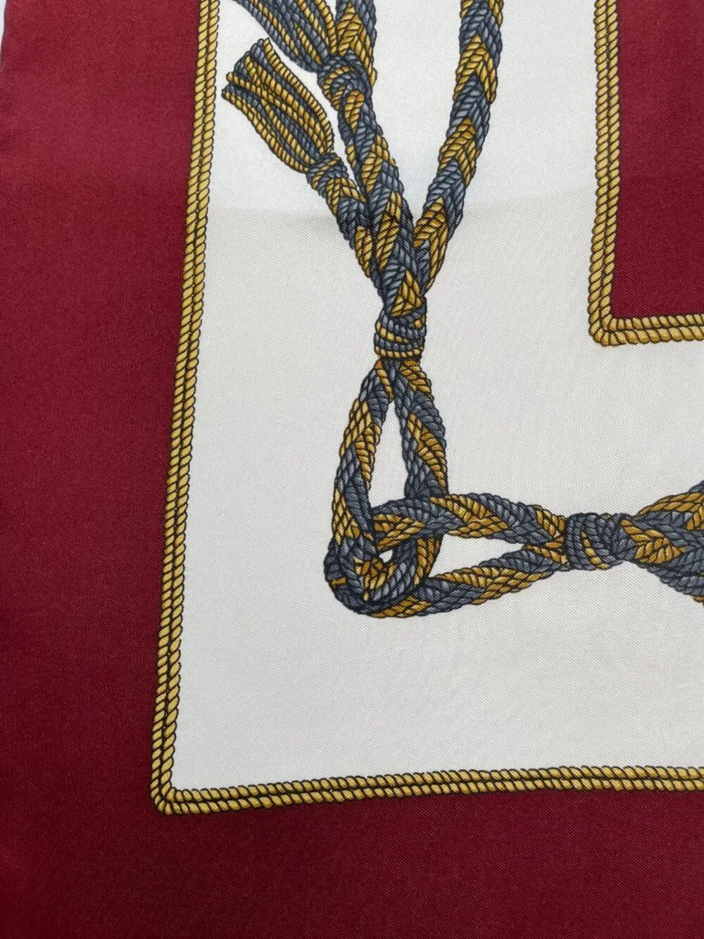 Vintage LONGCHAMP Silk Equestrian Scarf